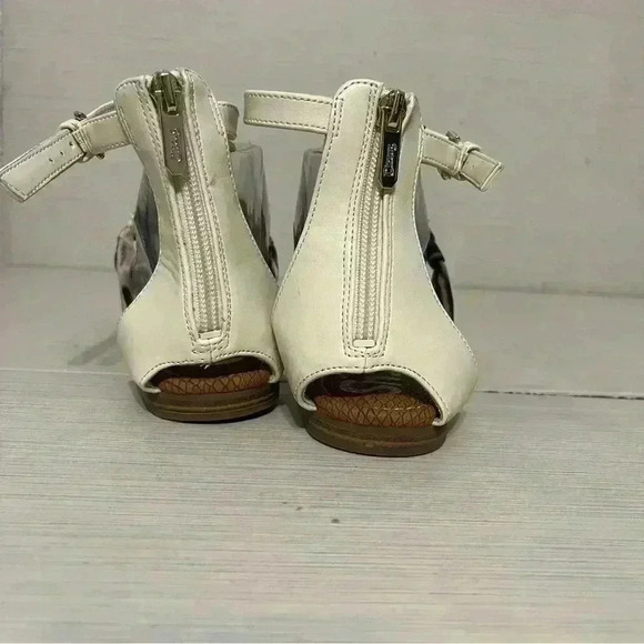 Circus Sam Edelman Women Becca White Beige Gladiator Zip-Up Back Sandals Sz9 - Picture 2 of 10